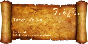 Tardi Éva névjegykártya